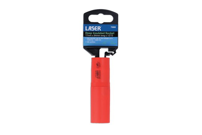 Laser Tools 7955 Deep Insulated Socket 1/2"D 17mm Laser Tools