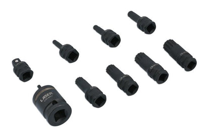 Laser Tools 7979 Dual Drive Spline Impact Bit Socket Set 9pc Laser Tools