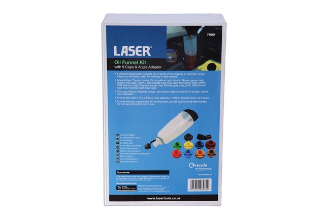 Laser Tools 7980 Oil Funnel Kit Laser Tools