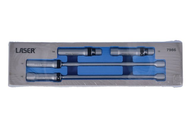 Laser Tools 7986 Spark Plug Socket Set 3/8"D 4pc Laser Tools