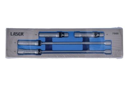 Laser Tools 7986 Spark Plug Socket Set 3/8"D 4pc Laser Tools