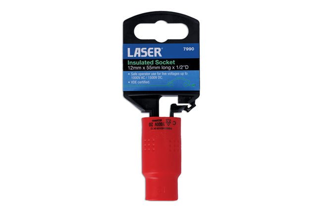 Laser Tools 7990 Insulated Socket 1/2"D 12mm Laser Tools