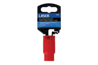 Laser Tools 7990 Insulated Socket 1/2"D 12mm Laser Tools