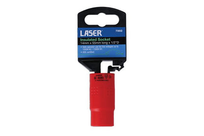 Laser Tools 7992 Insulated Socket 1/2"D 14mm Laser Tools