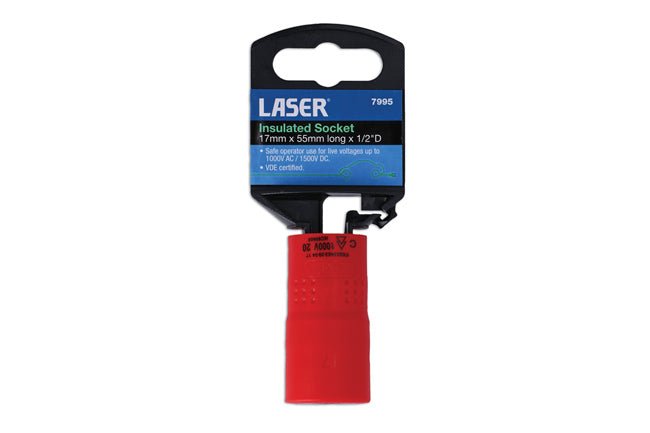 Laser Tools 7995 Insulated Socket 1/2"D 17mm Laser Tools