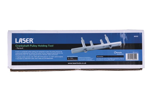 Laser Tools 8002 Crankshaft Pulley Holding Tool - for Renault Laser Tools