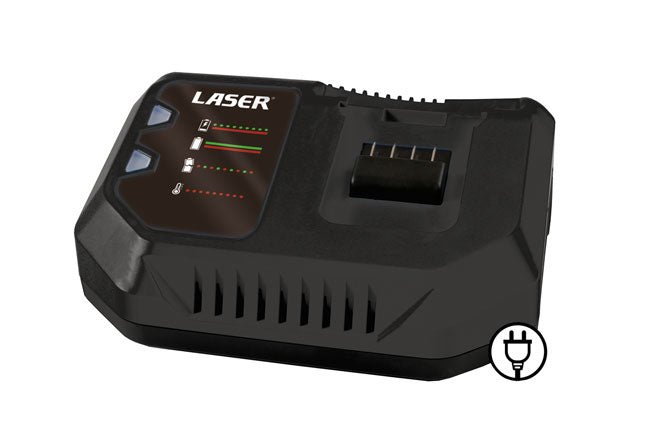 Laser Tools 8009 Battery Charger 230V Mains 4 amp with Euro 2 Pin Plug Laser Tools