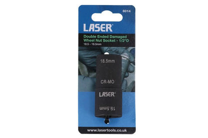 Laser Tools 8014 Double Ended Damaged Wheel Nut Socket 18.5-19.5mm Laser Tools