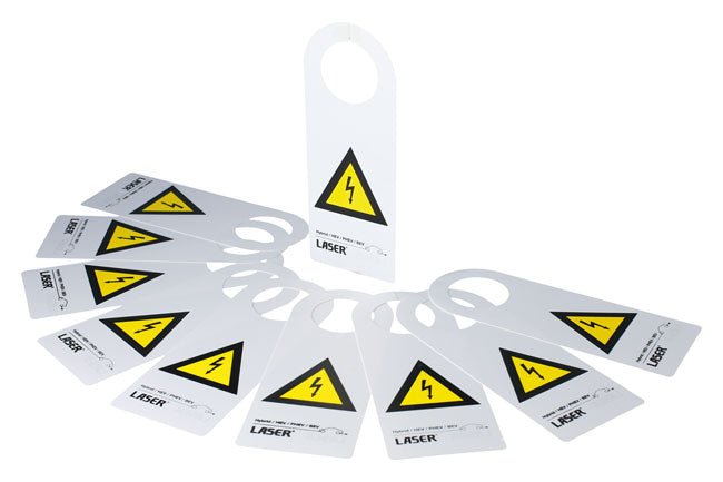 Laser Tools 8049 Hybrid/EV Warning Sign 10pc Laser Tools