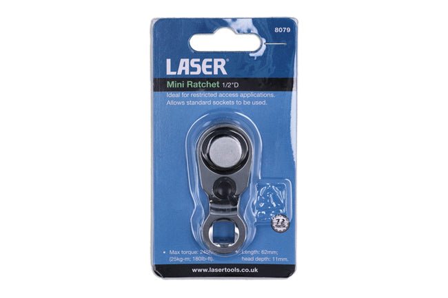 Laser Tools 8079 Mini Ratchet 1/2"D Laser Tools