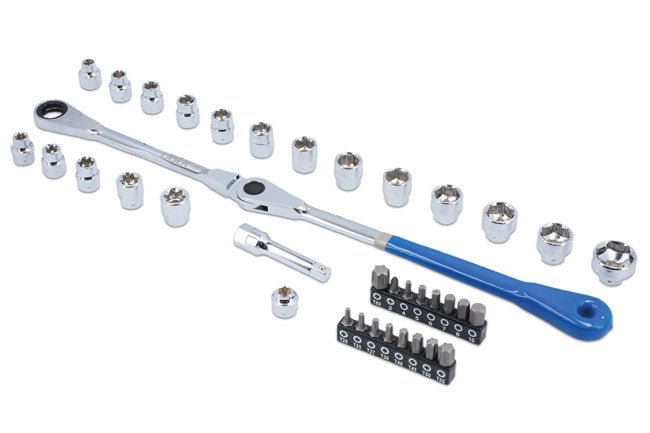 Laser Tools 8094 Auxiliary Belt Wrench Set 3/8"D 37pc Laser Tools