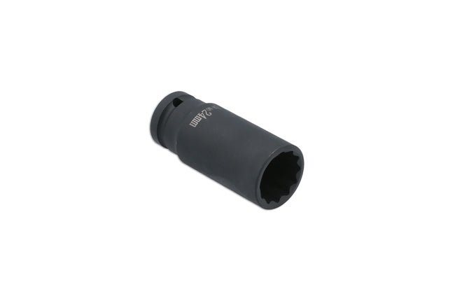 Laser Tools 8105 Deep Impact Socket 1/2"D 24mm Bi-Hex - for VW Group Laser Tools
