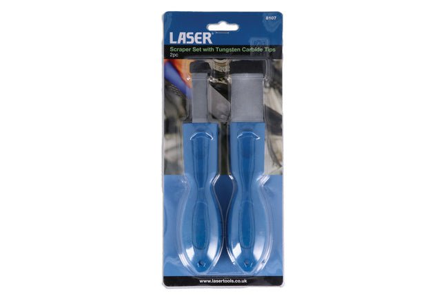 Laser Tools 8107 Scraper Set With Tungsten Carbide Tips 2pc Laser Tools