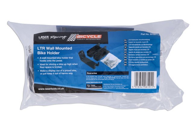 Laser Tools 8191 LTR Wall Mounted Bike Holder Laser Tools
