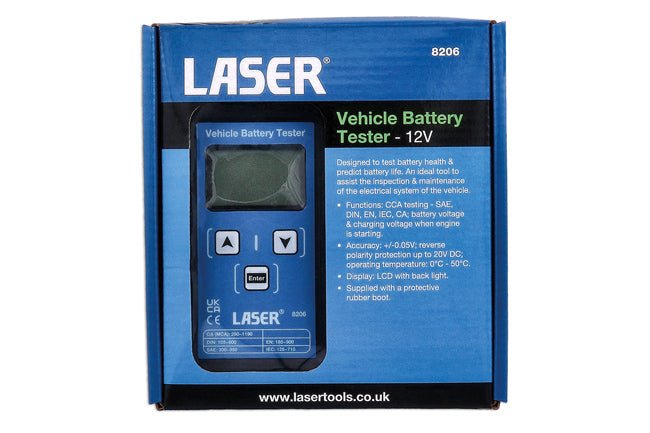 Laser Tools 8206 Vehicle Battery Tester 12V Laser Tools