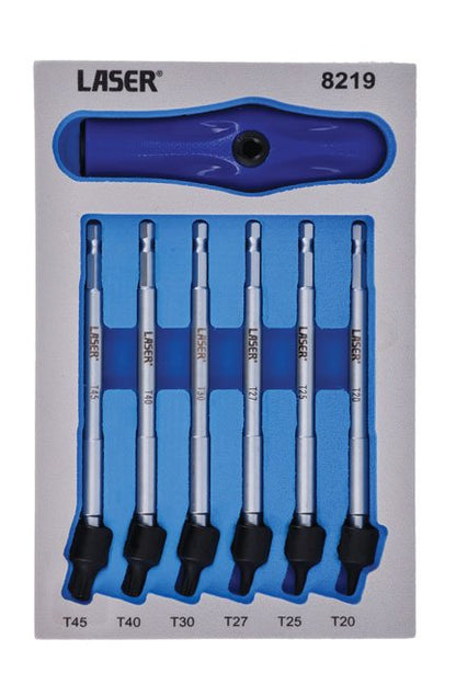Laser Tools 8219 Universal Joint Star Bit Set 6pc Laser Tools