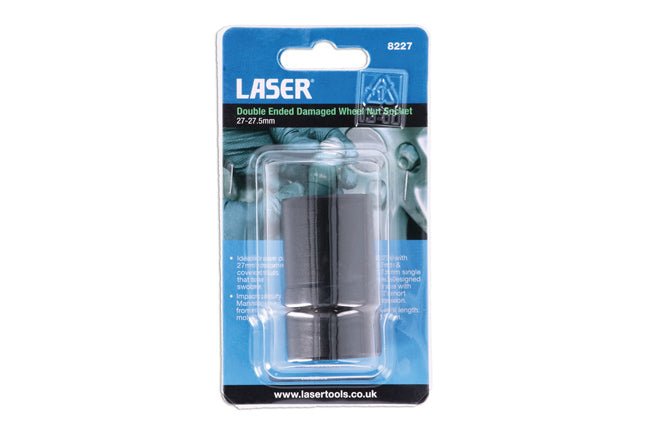 Laser Tools 8227 Double Ended Damaged Wheel Nut Socket 27 x 27.5mm Laser Tools