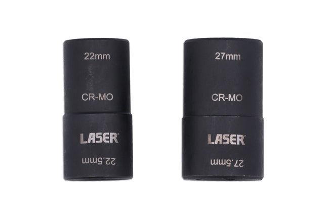 Laser Tools 8228 Double Ended Damaged Wheel Nut Socket Set 2pc Laser Tools