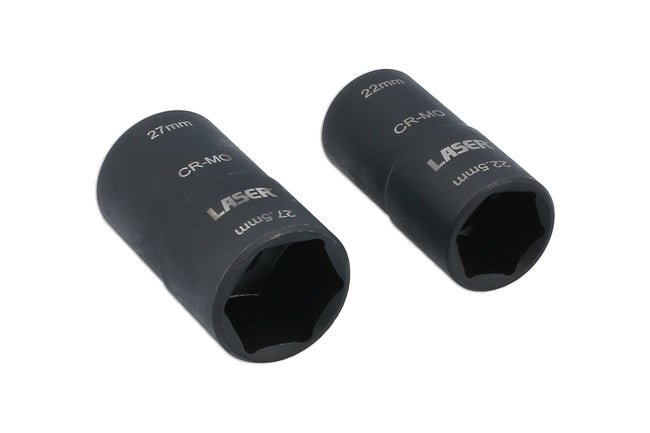 Laser Tools 8228 Double Ended Damaged Wheel Nut Socket Set 2pc Laser Tools