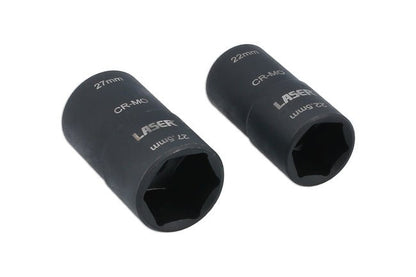 Laser Tools 8228 Double Ended Damaged Wheel Nut Socket Set 2pc Laser Tools