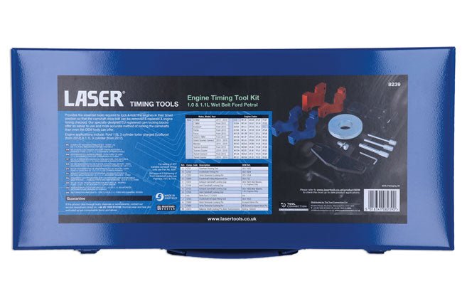 Laser Tools 8239 Engine Timing Tool Kit - for 1.0 & 1.1L Wet Belt Ford Petrol Laser Tools