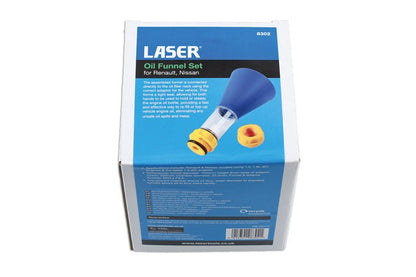 Laser Tools 8302 Oil Funnel Set - for Renault, Nissan Laser Tools
