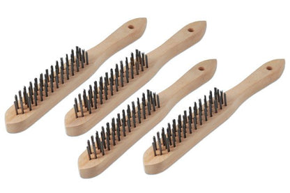 Laser Tools 8313 4-Row Wire Brush Set 4pc Laser Tools