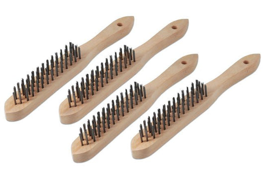 Laser Tools 8313 4-Row Wire Brush Set 4pc Laser Tools