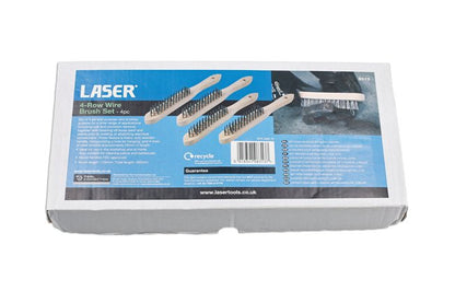 Laser Tools 8313 4-Row Wire Brush Set 4pc Laser Tools
