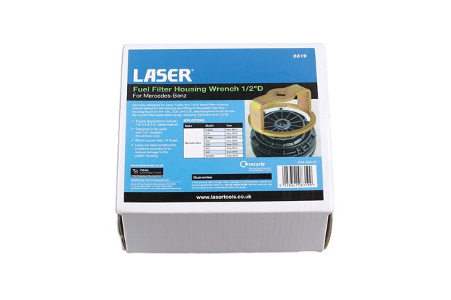 Laser Tools 8319 Fuel Filter Housing Wrench 1/2"D - for Mercedes-Benz Laser Tools