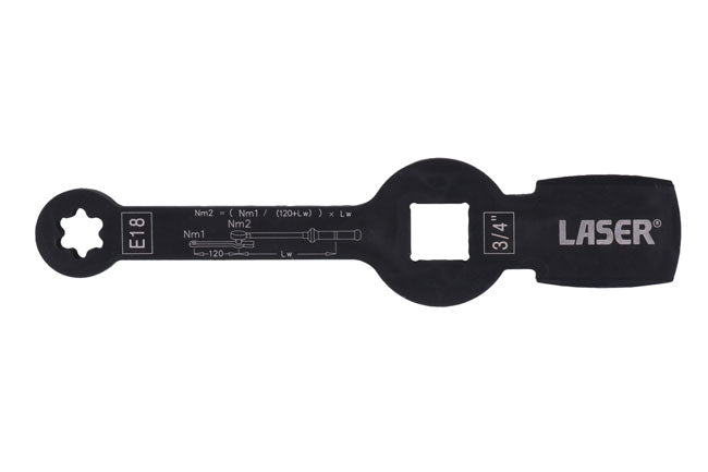 Laser Tools 8341 HGV Brake Caliper Wrench E18 Laser Tools