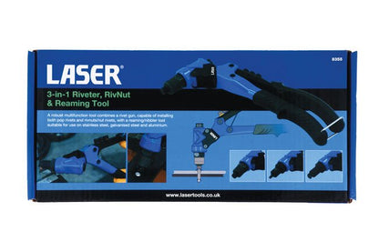 Laser Tools 8355 3-in-1 Riveter, RivNut & Reaming Tool Laser Tools