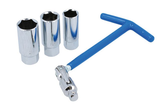 Laser Tools 8373 T-Handle Spark Plug Socket Set 3/8"D 4pc Laser Tools