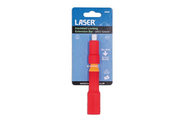 Laser Tools 8389 Insulated Locking Extension Bar 3/8"D 125mm Laser Tools