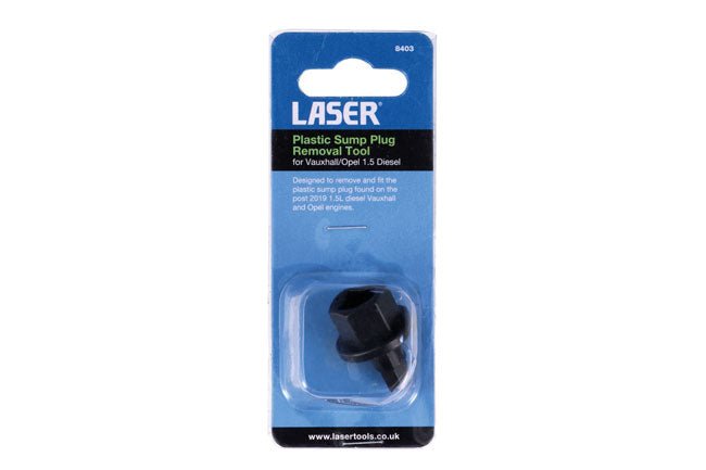 Laser Tools 8403 Plastic Sump Plug Removal Tool - for Vauxhall/Opel 1.5 Diesel Laser Tools