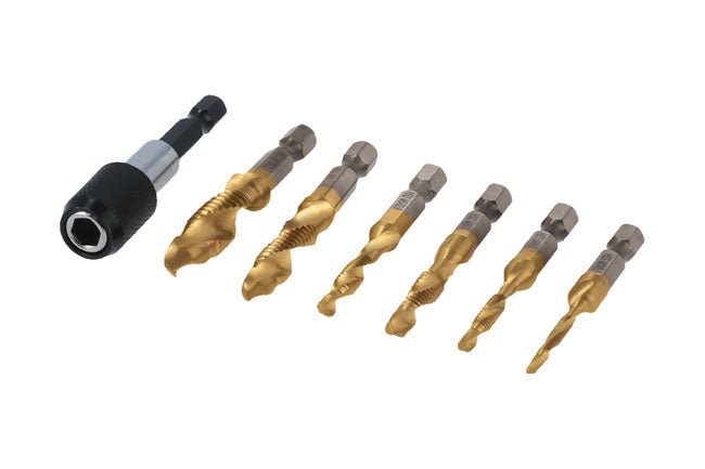 Laser Tools 8405 Combination Drill & Tap Bit Set 7pc Laser Tools
