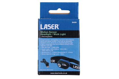 Laser Tools 8409 Motion Sensor Headlight / Work Light - Rechargeable Laser Tools