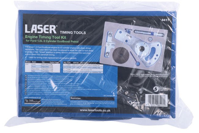 Laser Tools 8417 Engine Timing Kit - for Ford 1.5L 3 Cylinder EcoBoost Petrol Laser Tools