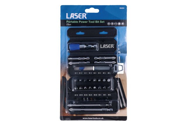 Laser Tools 8424 Portable Power Tool Bit Set 23pc Laser Tools