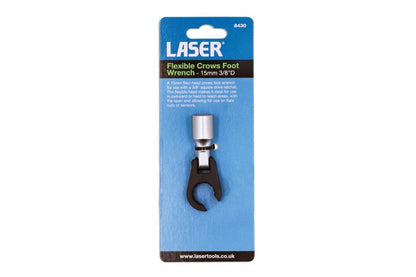 Laser Tools 8430 Flexible Crows Foot Wrench 15mm 3/8"D Laser Tools