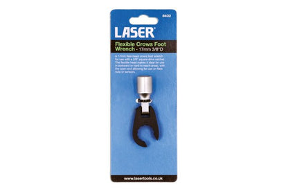 Laser Tools 8432 Flexible Crows Foot Wrench 17mm 3/8"D Laser Tools