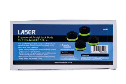 Laser Tools 8440 Engineered Acetal Jack Pads for Tesla Model S & X - 4pc Laser Tools