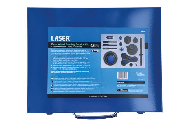 Laser Tools 8446 Rear Wheel Bearing Service Kit for Mercedes-Benz Viano & Vito Vans Laser Tools