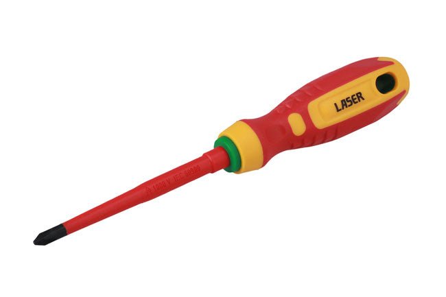 Laser Tools 8448 Phillips Insulated Screwdriver Ph2 x 100mm Laser Tools