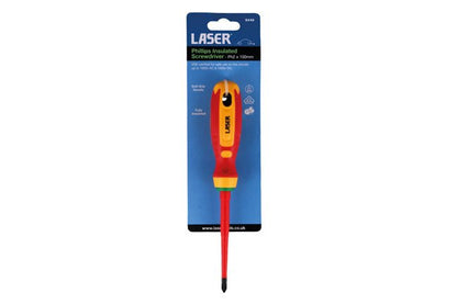 Laser Tools 8448 Phillips Insulated Screwdriver Ph2 x 100mm Laser Tools