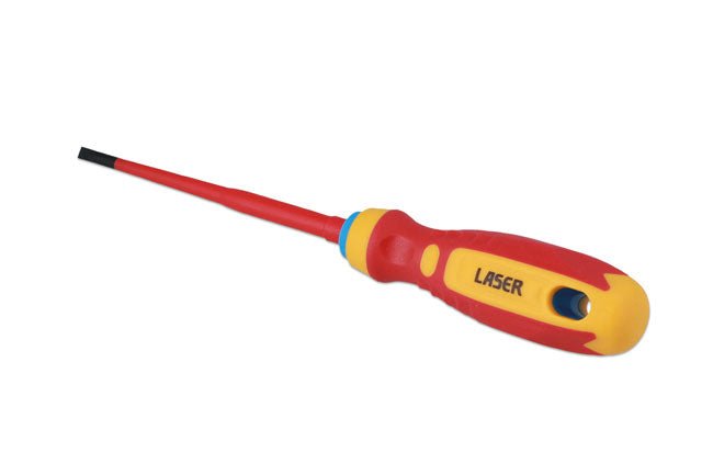 Laser Tools 8452 Flat Insulated Screwdriver 4.0 x 100mm Laser Tools