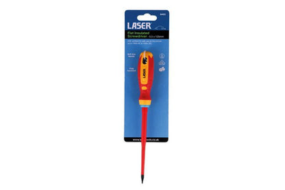 Laser Tools 8453 Flat Insulated Screwdriver 5.5 x 125mm Laser Tools