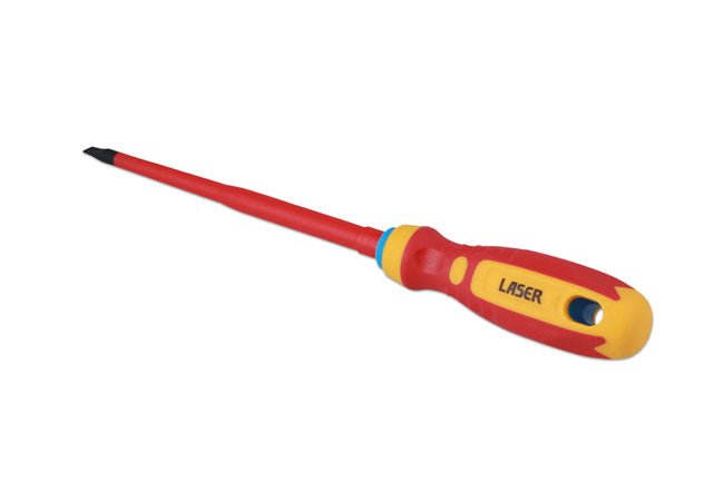 Laser Tools 8453 Flat Insulated Screwdriver 5.5 x 125mm Laser Tools