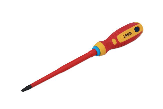 Laser Tools 8453 Flat Insulated Screwdriver 5.5 x 125mm Laser Tools