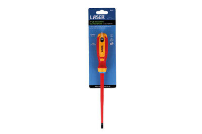 Laser Tools 8454 Flat Insulated Screwdriver 6.5 x 150mm Laser Tools